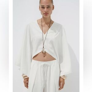 ZARA ASYMMETRIC CAPE KIMONO